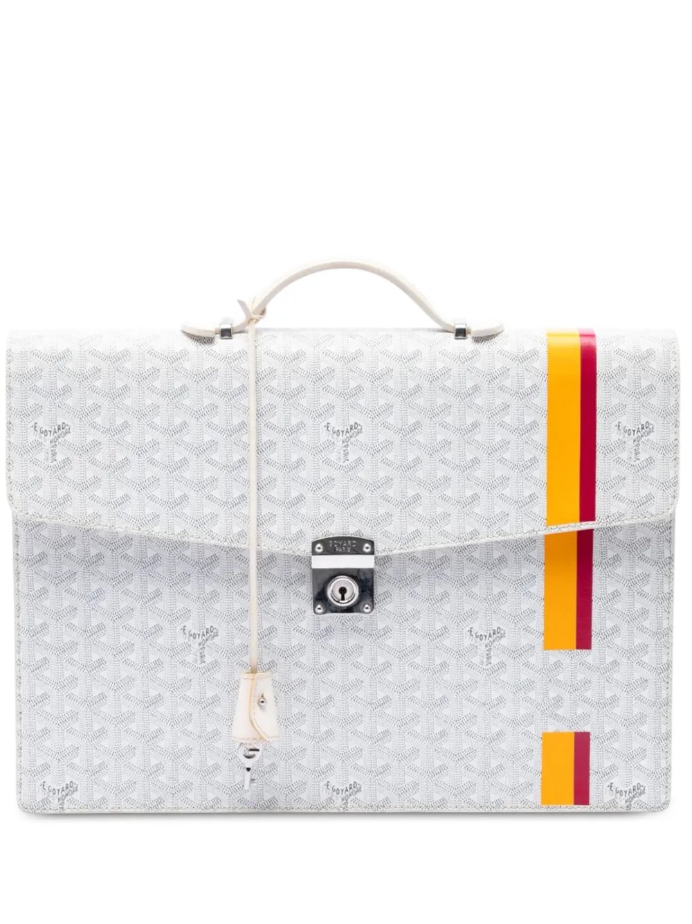2010 Goyardine Stripe Serviette Chypre business bag