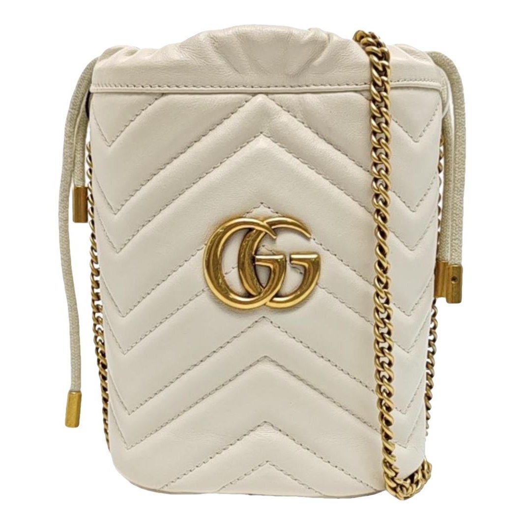 GG Marmont Chain Bucket leather handbag