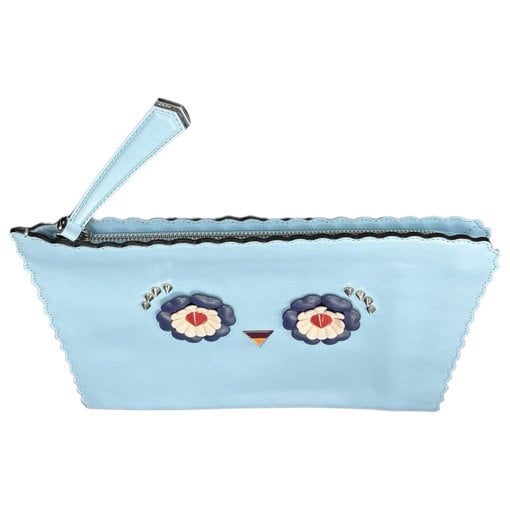 Leather clutch bag