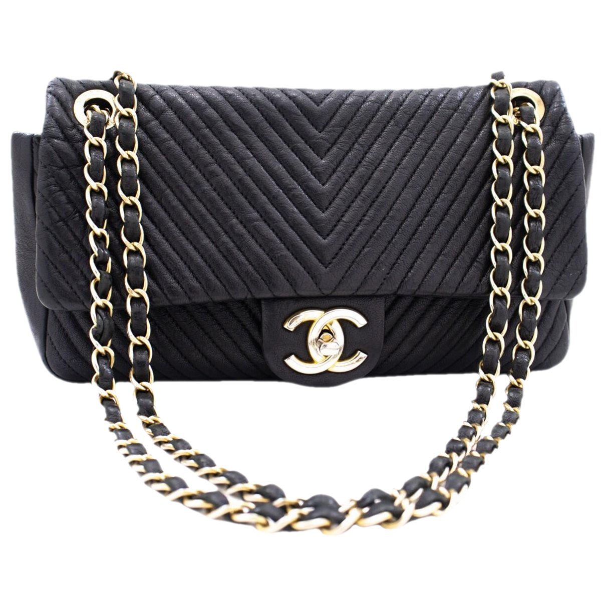 Trendy CC Flap leather crossbody bag
