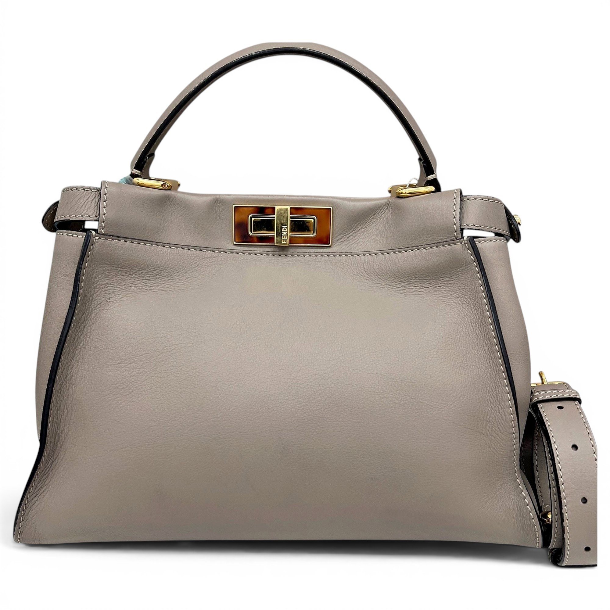 Peekaboo leather handbag