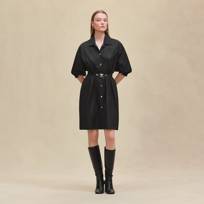 Noir "Mosaique" Shirt Dress