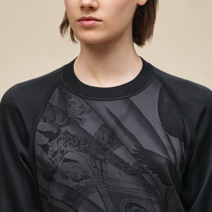 Noir "Soleil De Soie Poudre" Long-sleeve Sweater