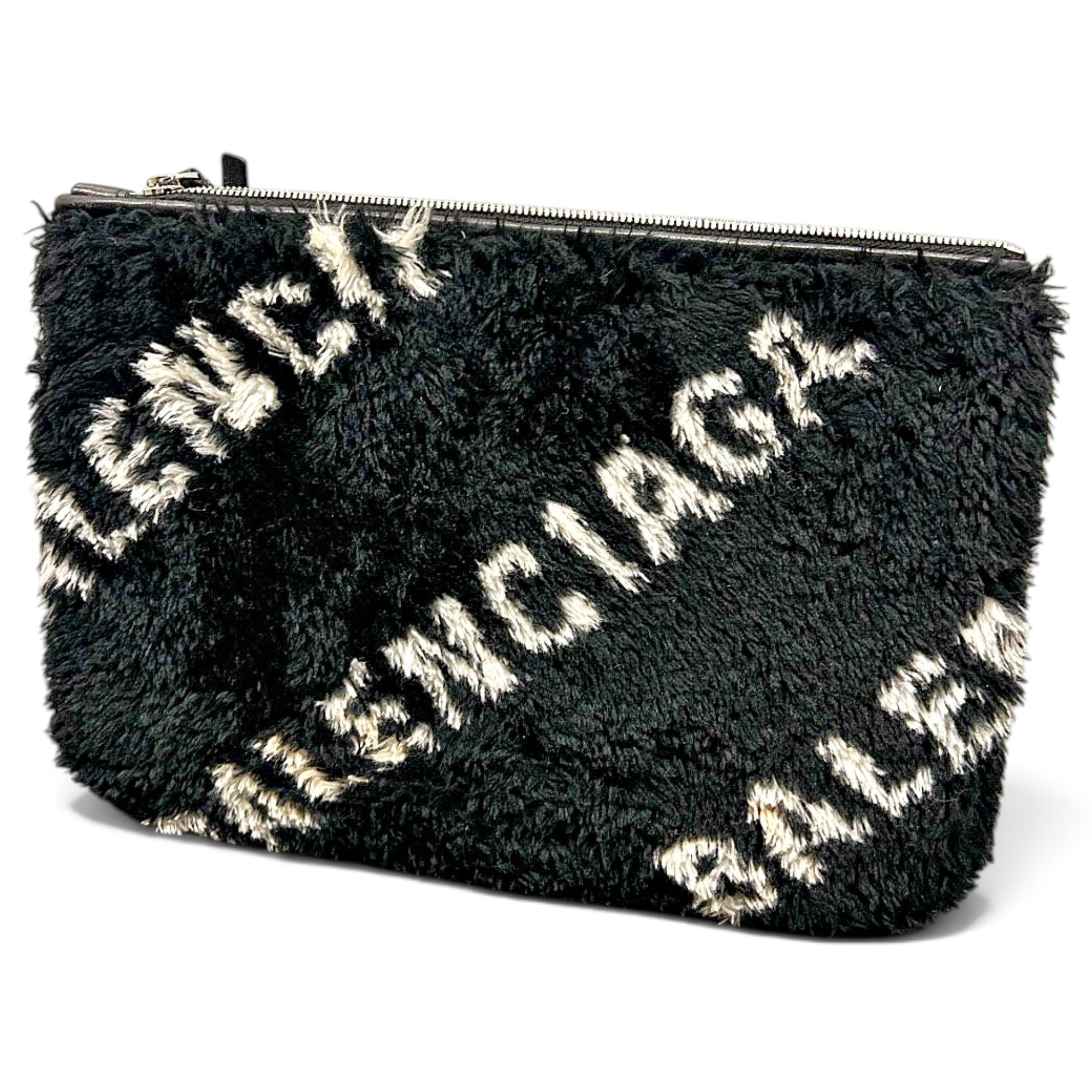 Balenciaga Faux fur clutch bag