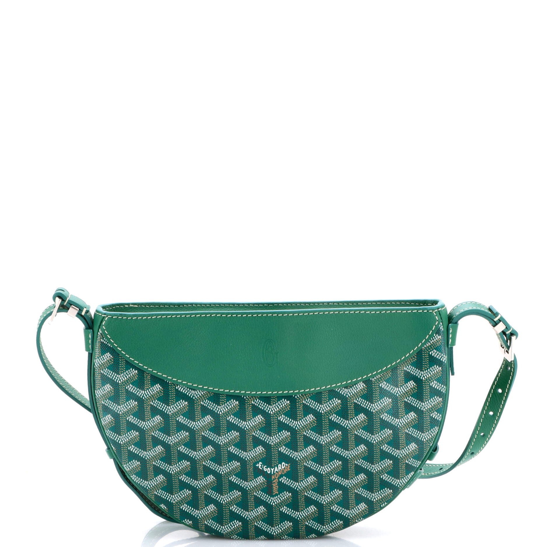 Hirondelle Shoulder Bag Coated Canvas and Leather