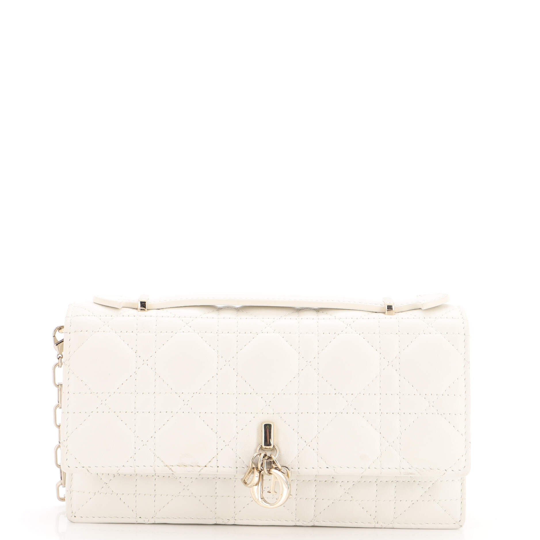 My Dior Top Handle Flap Bag Cannage Quilt Lambskin Mini