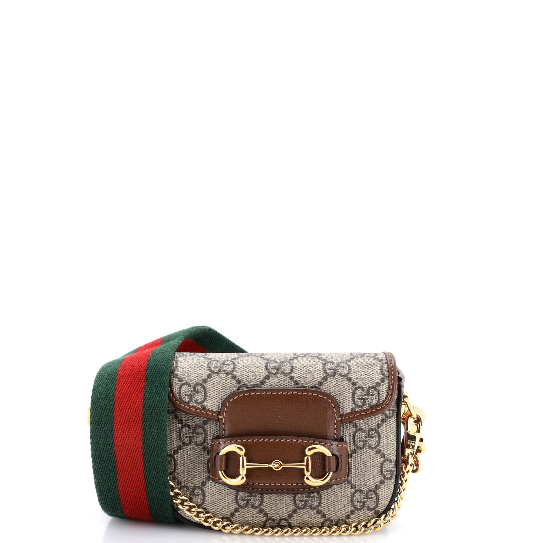 Horsebit 1955 Flap Wallet with Strap GG Coated Canvas