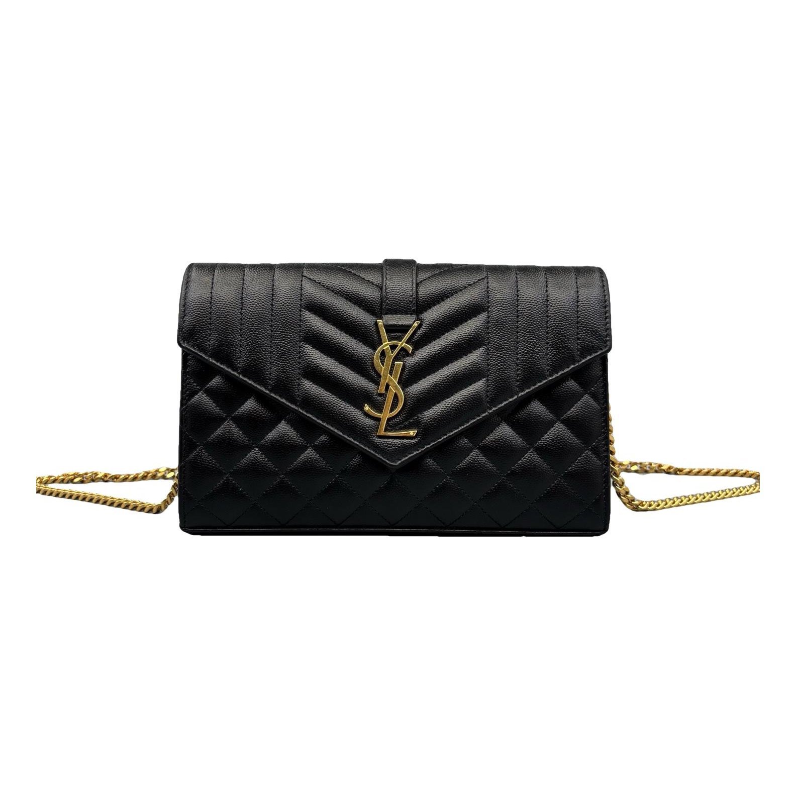 Envelope leather handbag