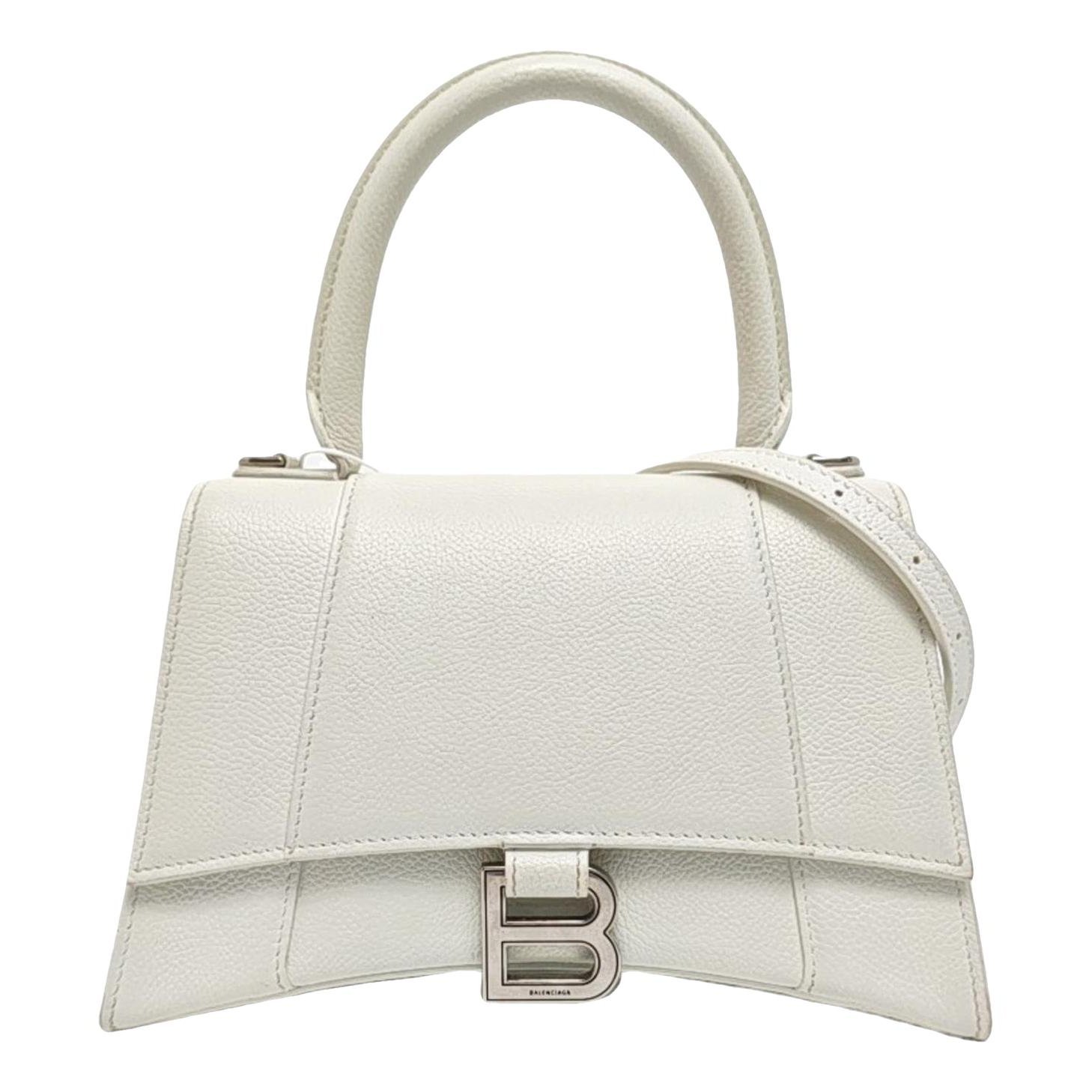 Hourglass leather handbag
