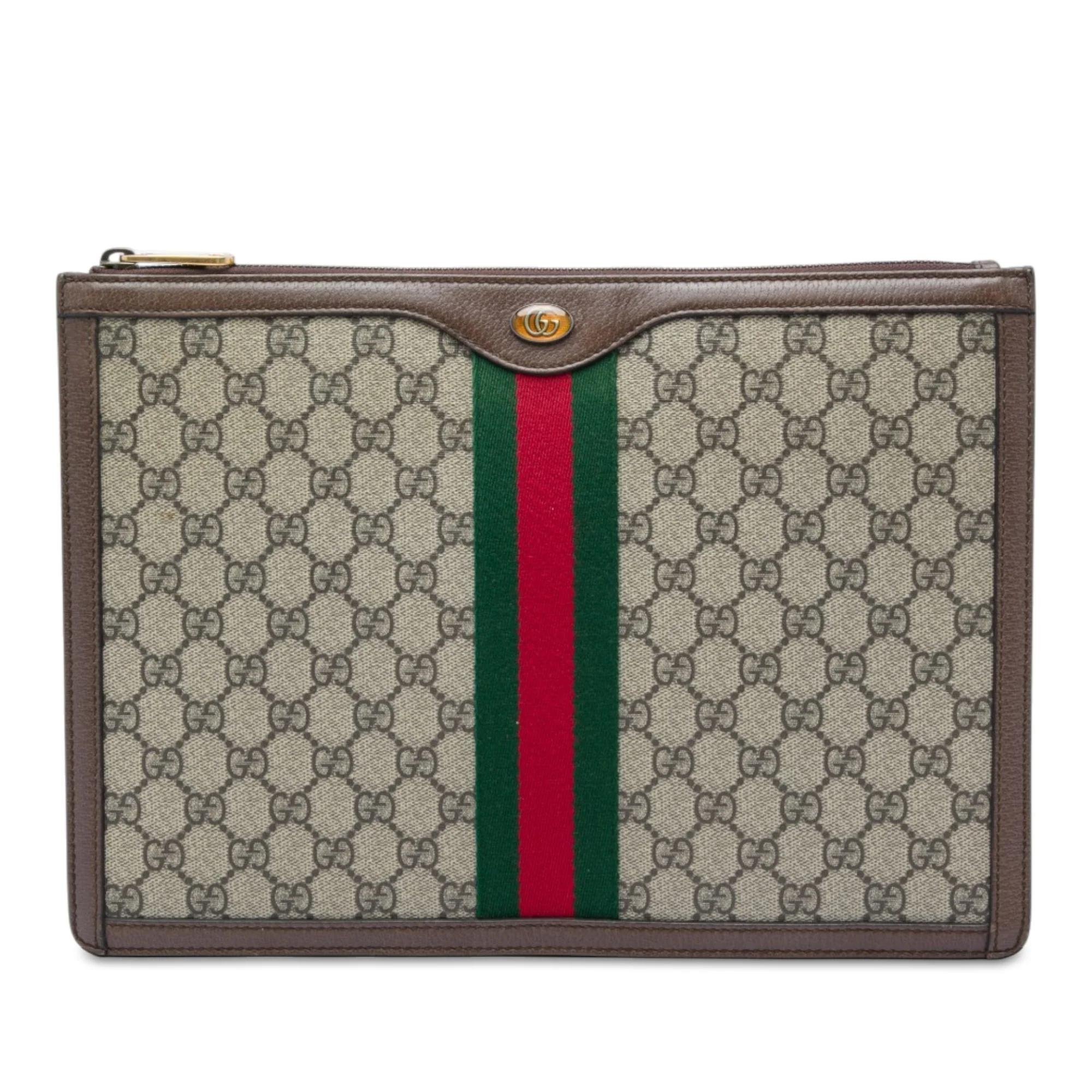 Ophidia leather clutch bag