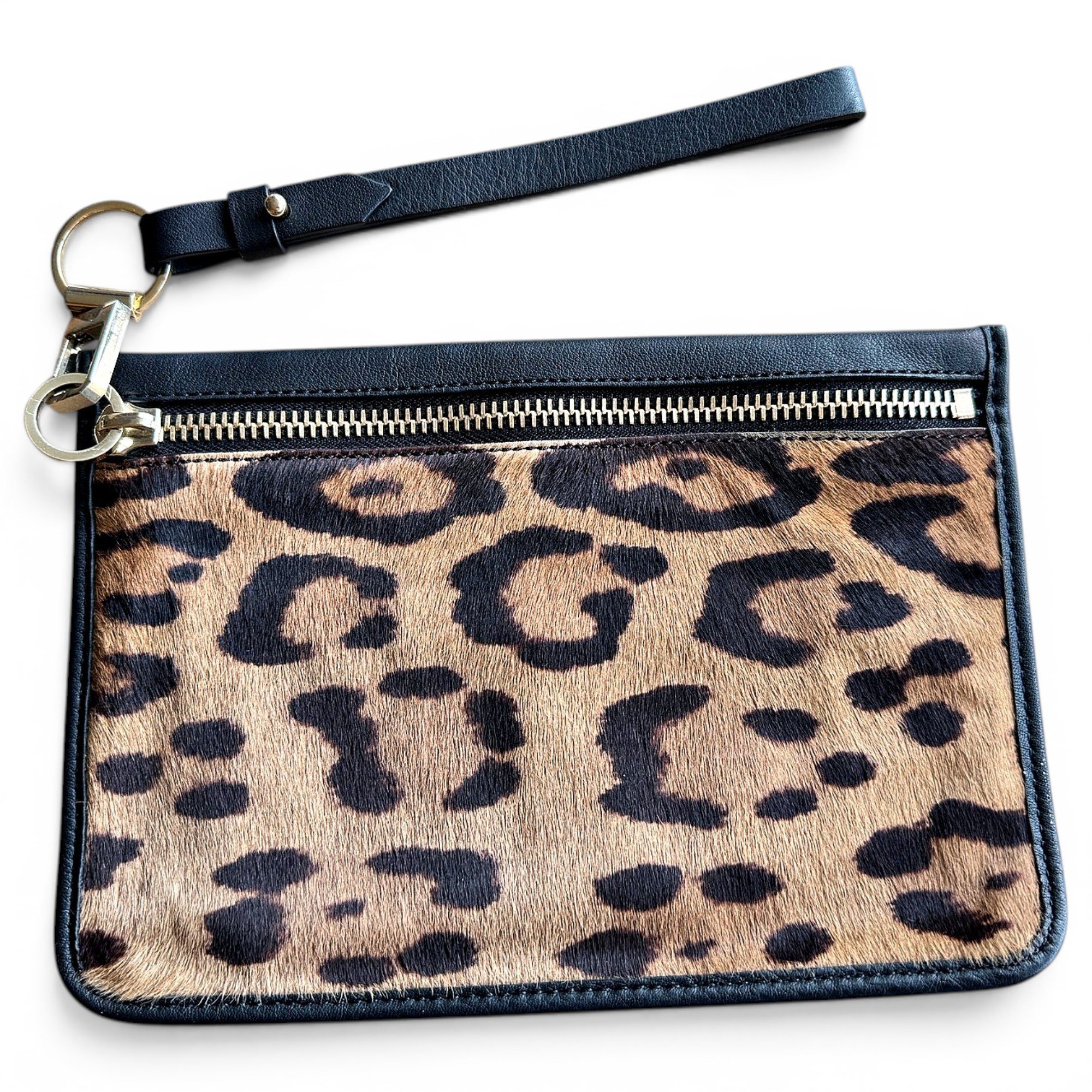 Leather clutch bag
