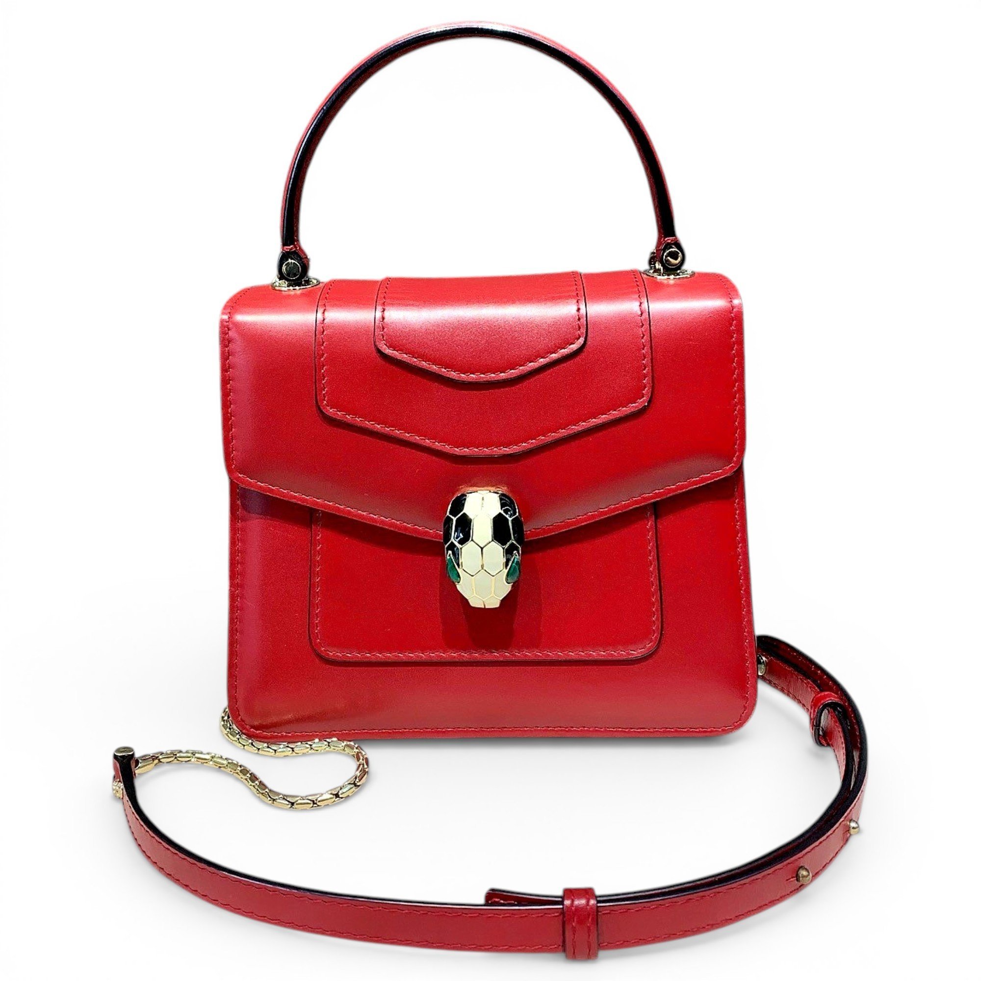 Bvlgari Serpenti leather handbag