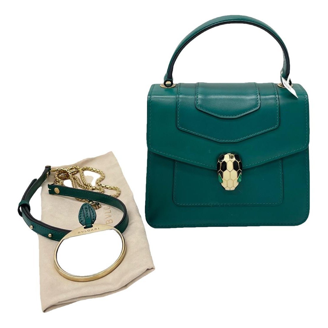 Serpenti leather handbag