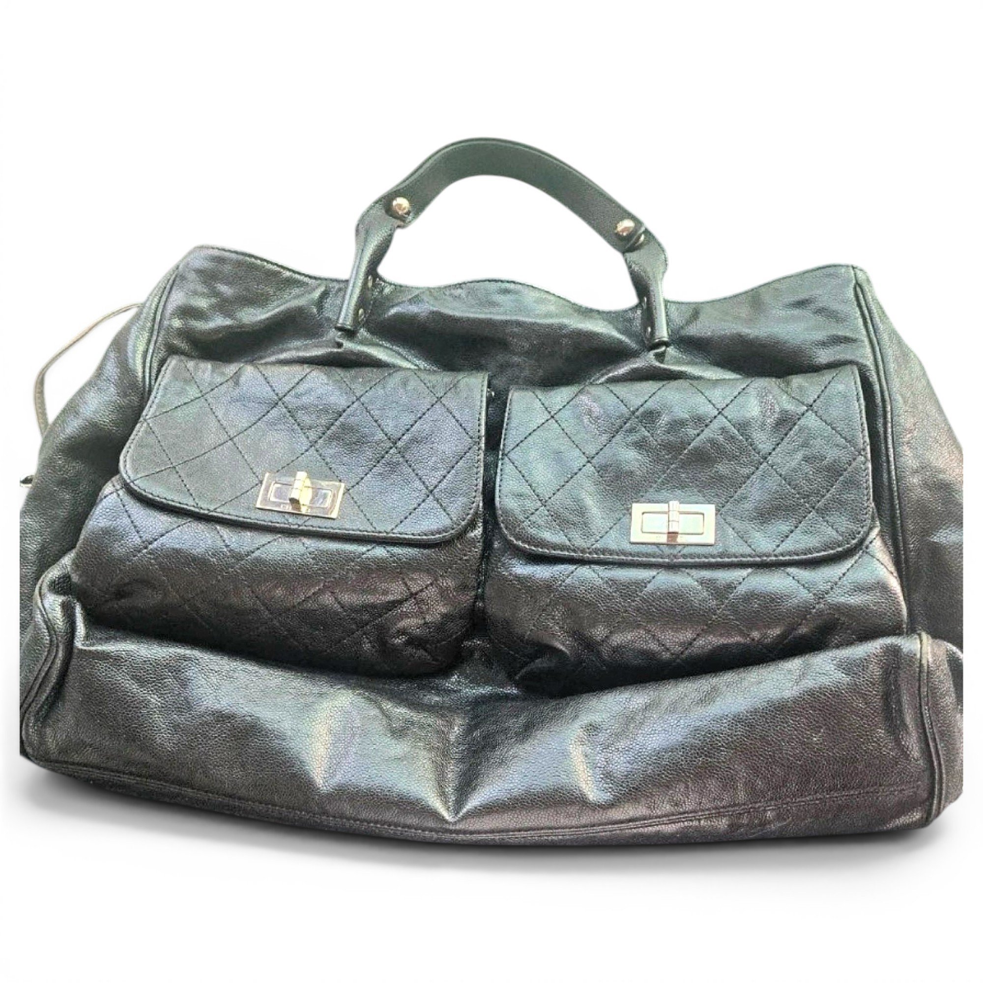 Cambon Reporter leather tote