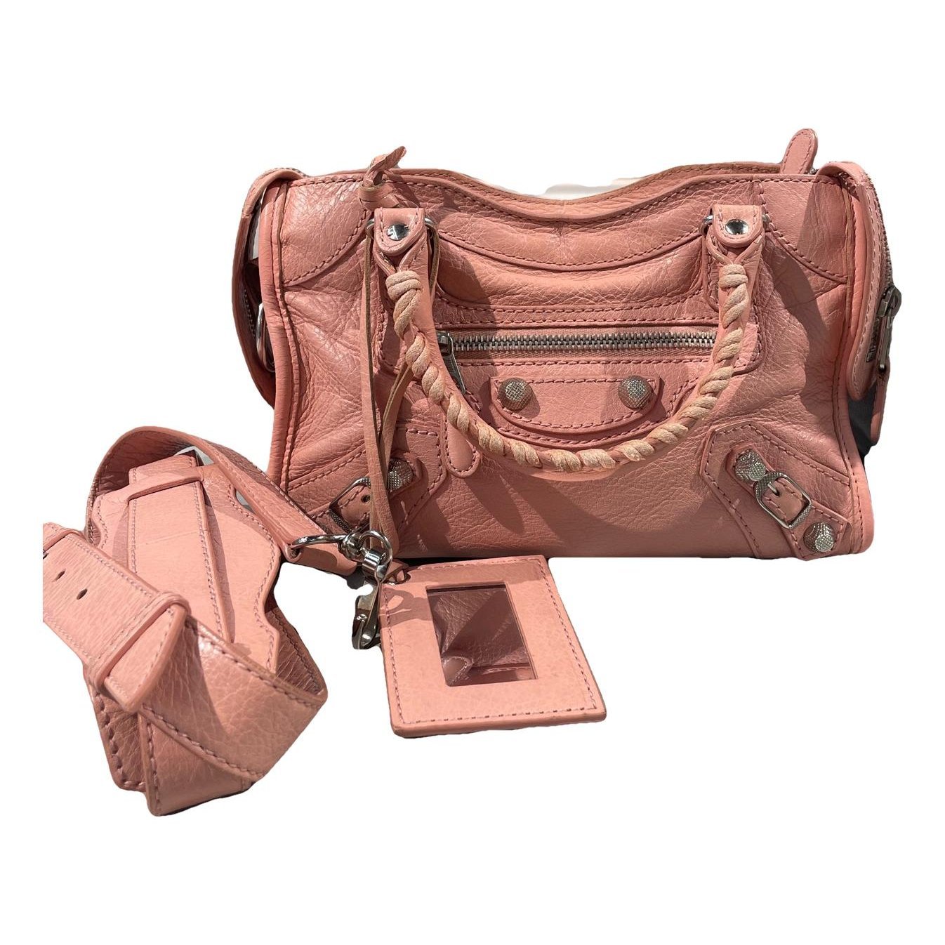 City leather handbag