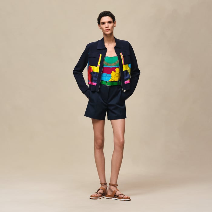 Bleu Outremer Zipped Jacket