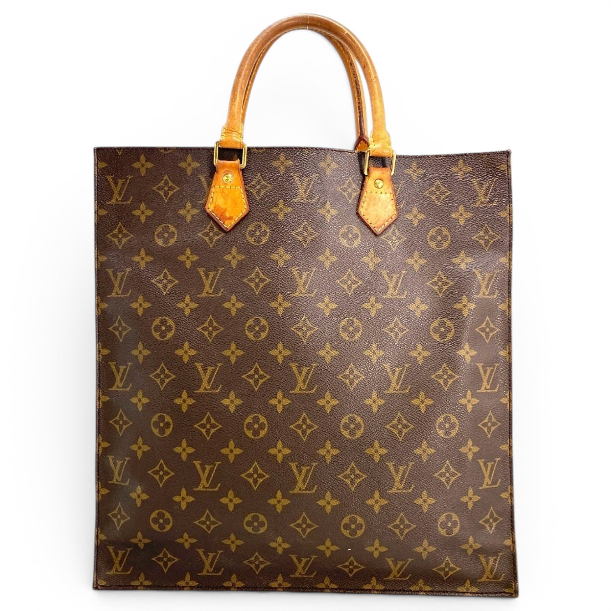 Plat leather tote