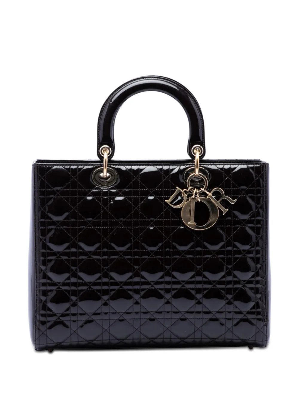 2012 Large Patent Cannage Lady Dior satchel