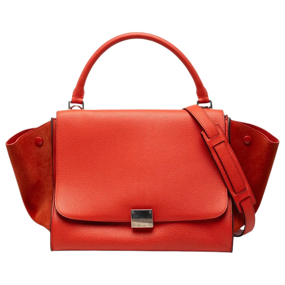 Trapèze leather satchel