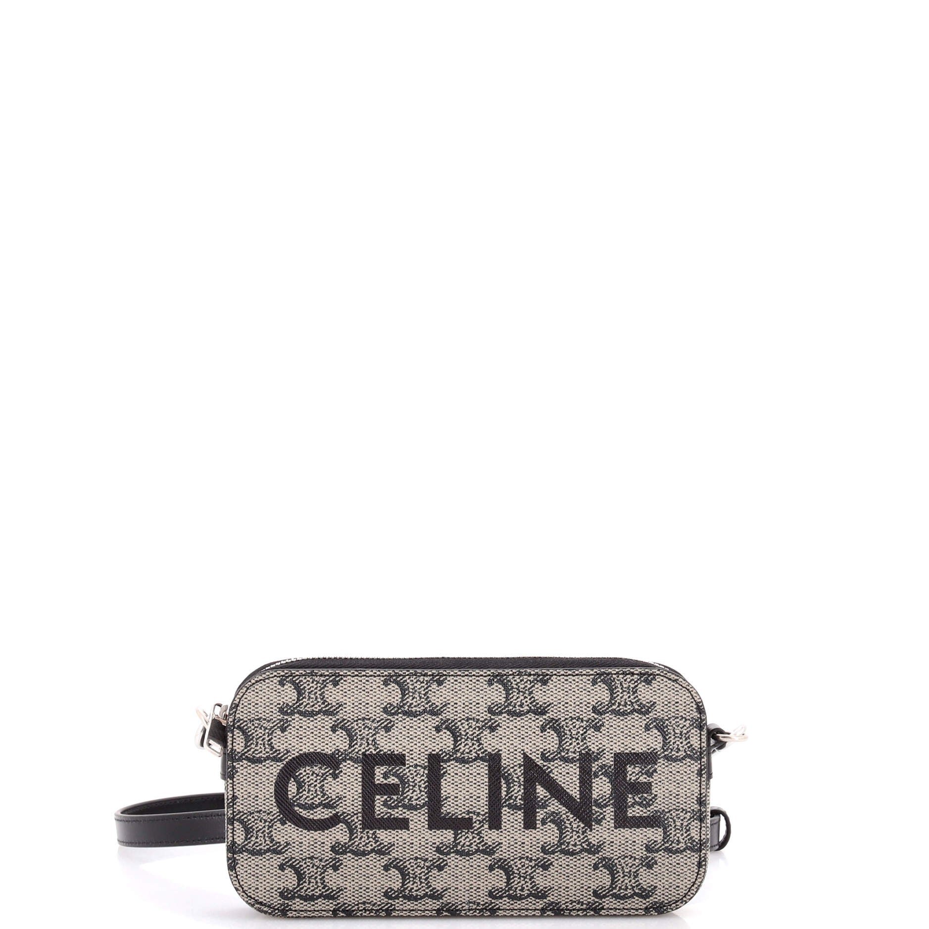 Celine Horizontal Pouch Crossbody Bag Logo Triomphe Coated Canvas