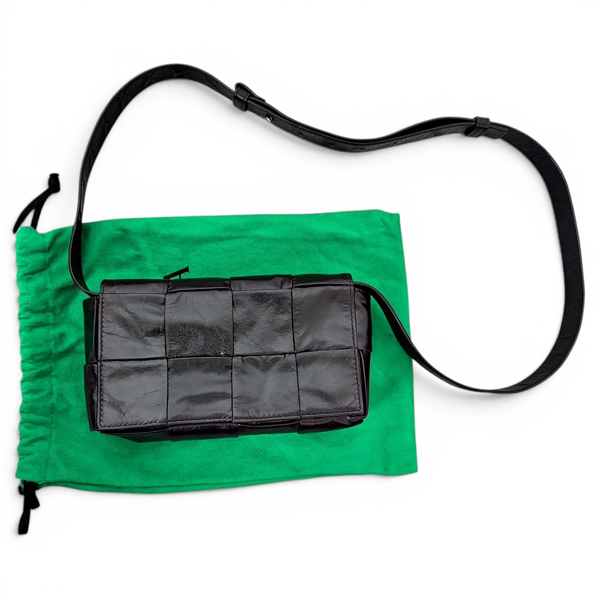 Cassette leather handbag