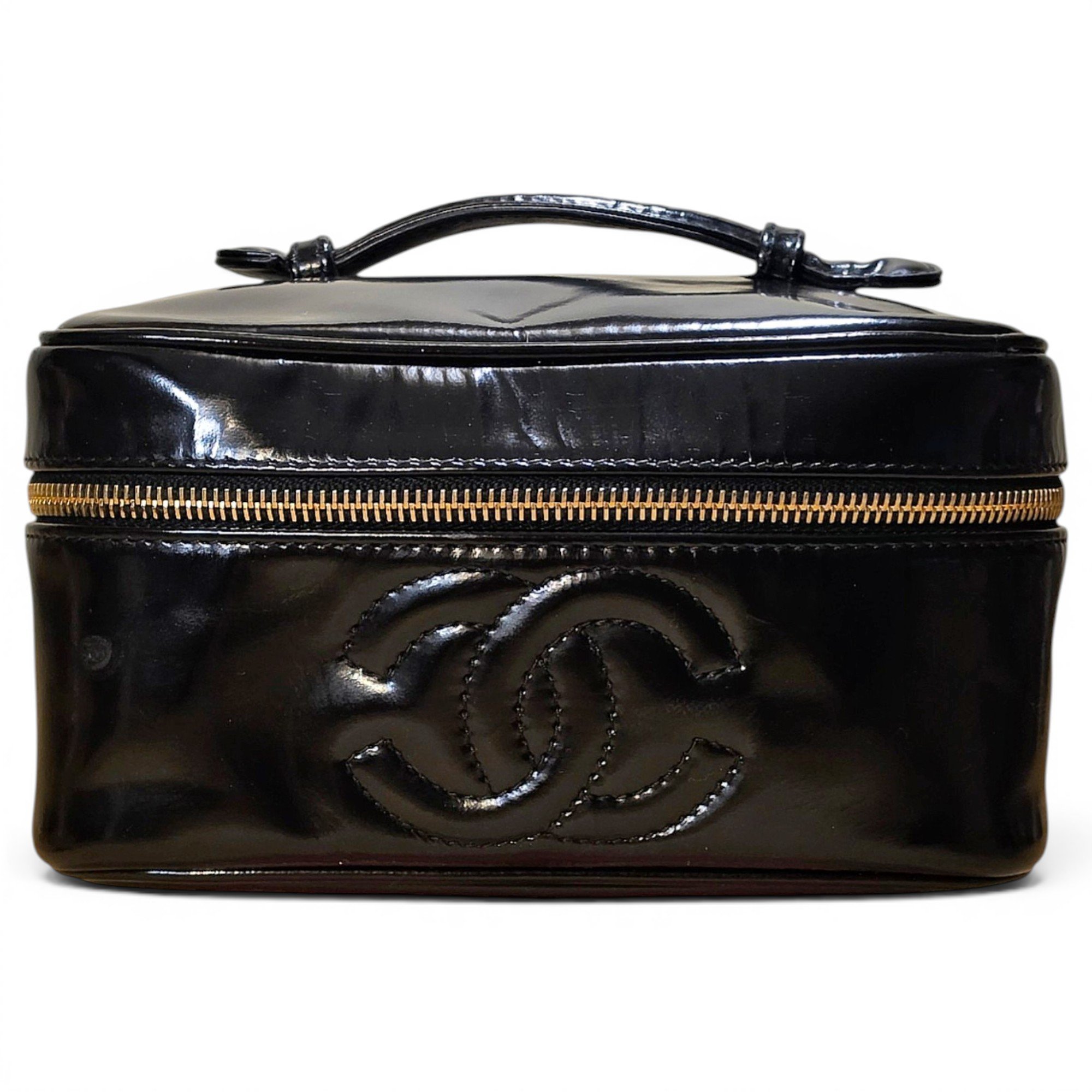 Patent leather handbag