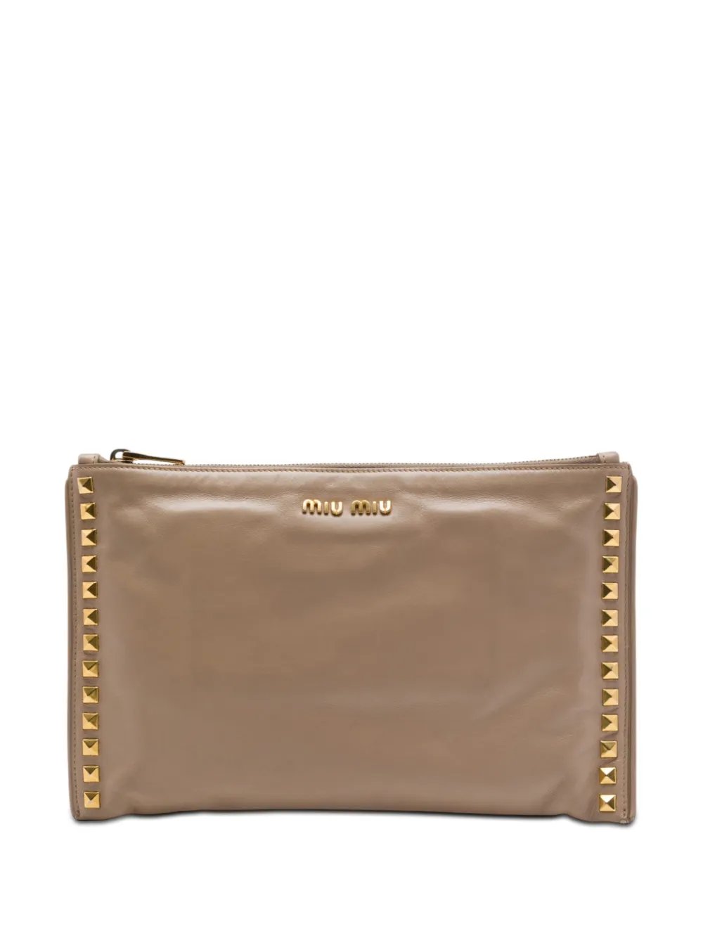 2010-2026 Studded Leather Zip clutch bag