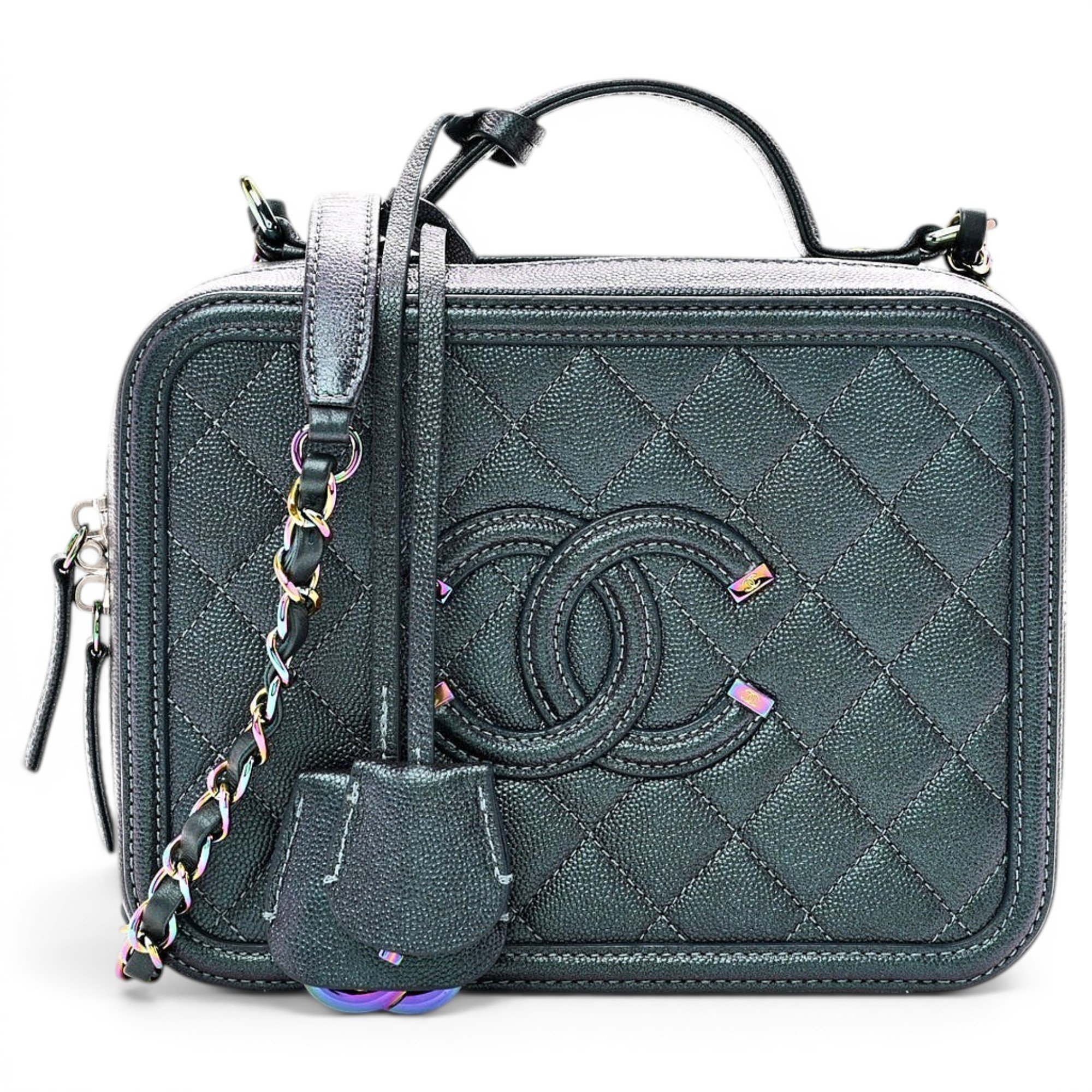 Vanity leather handbag