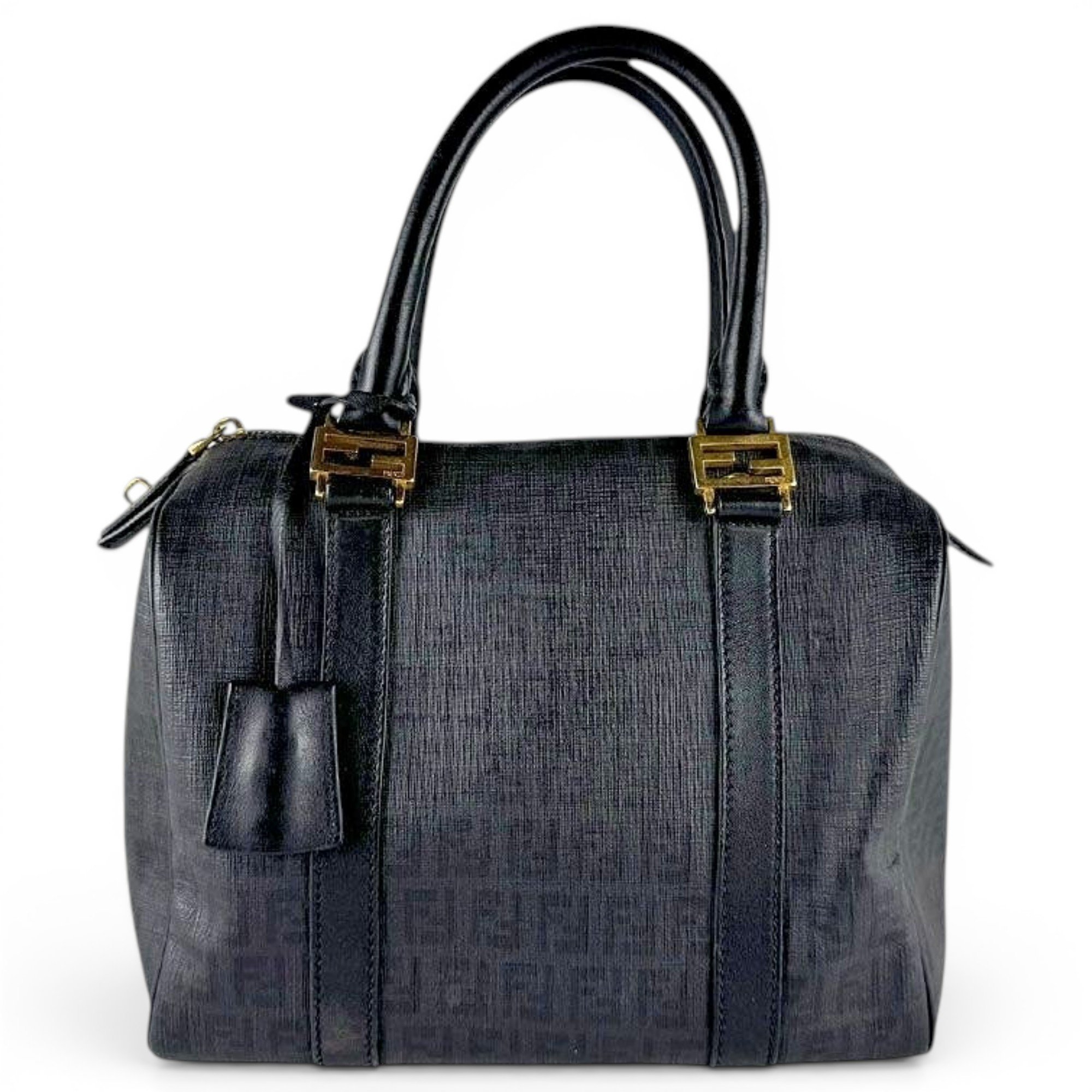 Pocket leather handbag
