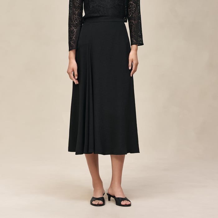 Noir "H Kelly" Flared Asymmetric Skirt