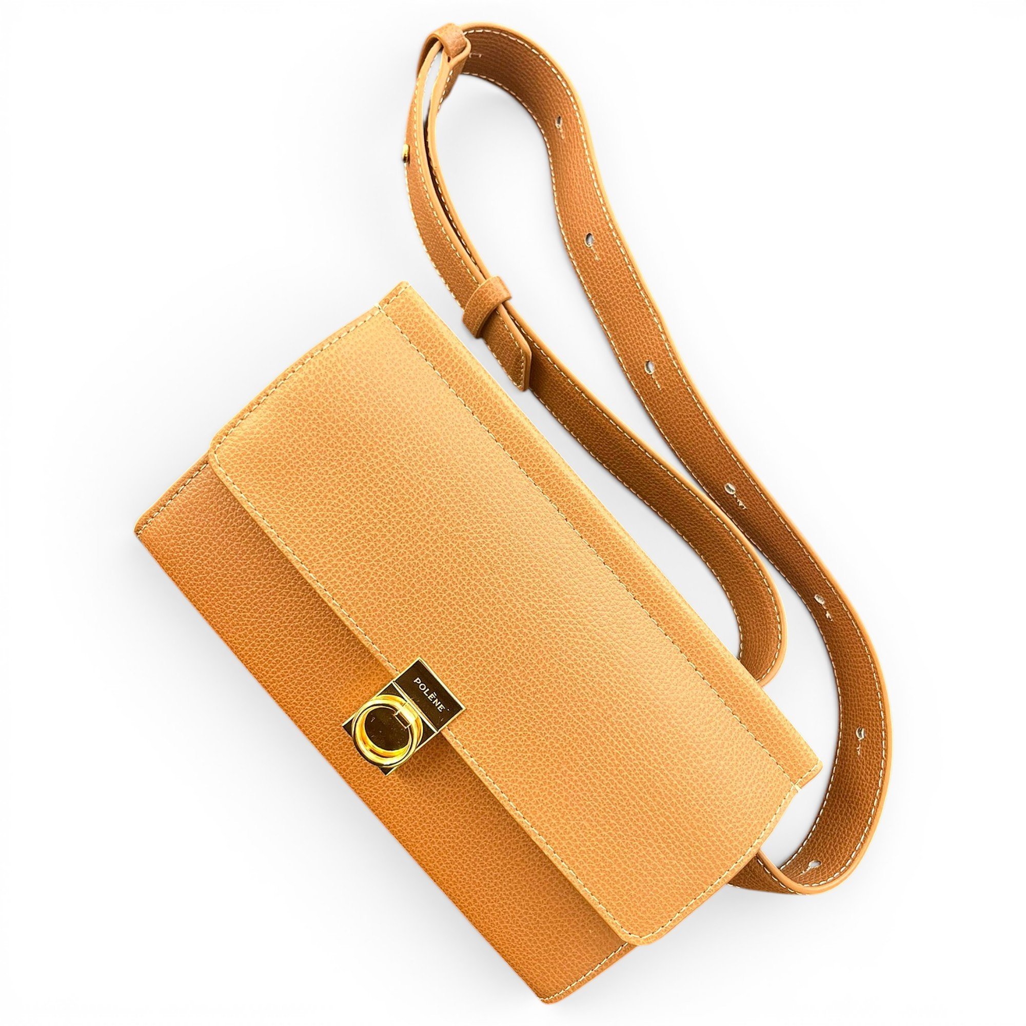 Polene Numéro sept mini leather crossbody bag