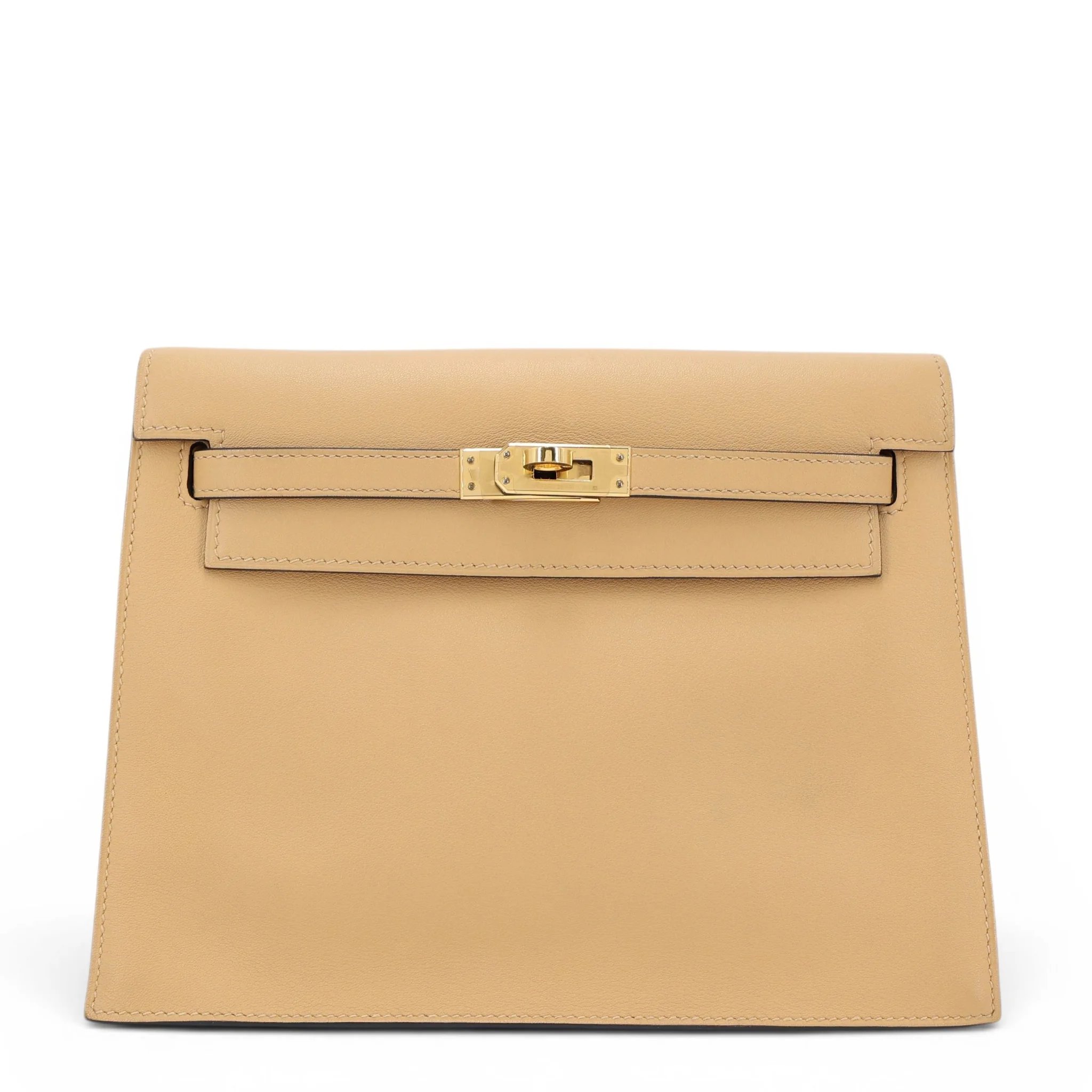 Excellent ( Rank SA ) HERMÈS Kelly Danse Natural Sable (21) Swift Gold hardware B (2023)
