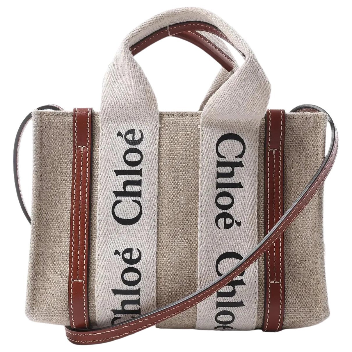 Woody linen handbag