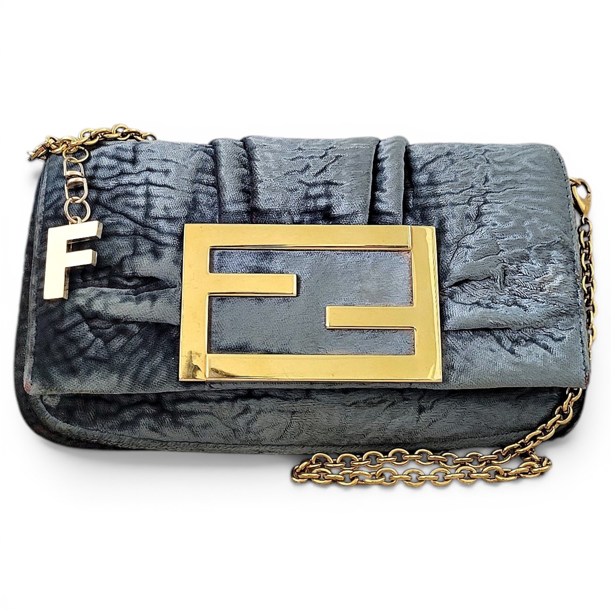 Baguette velvet handbag