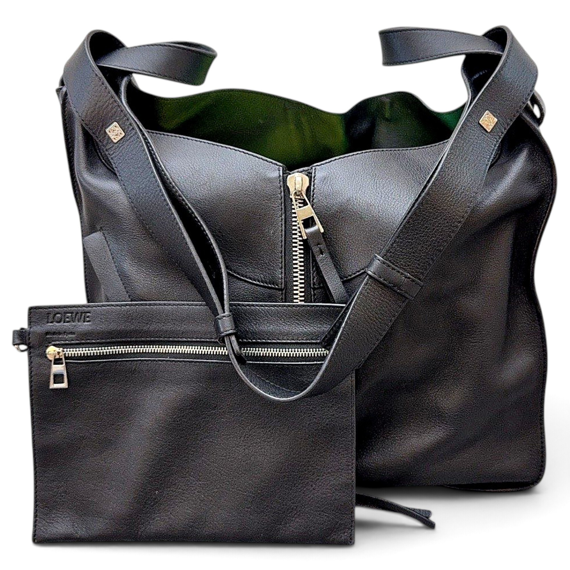 Hammock leather handbag