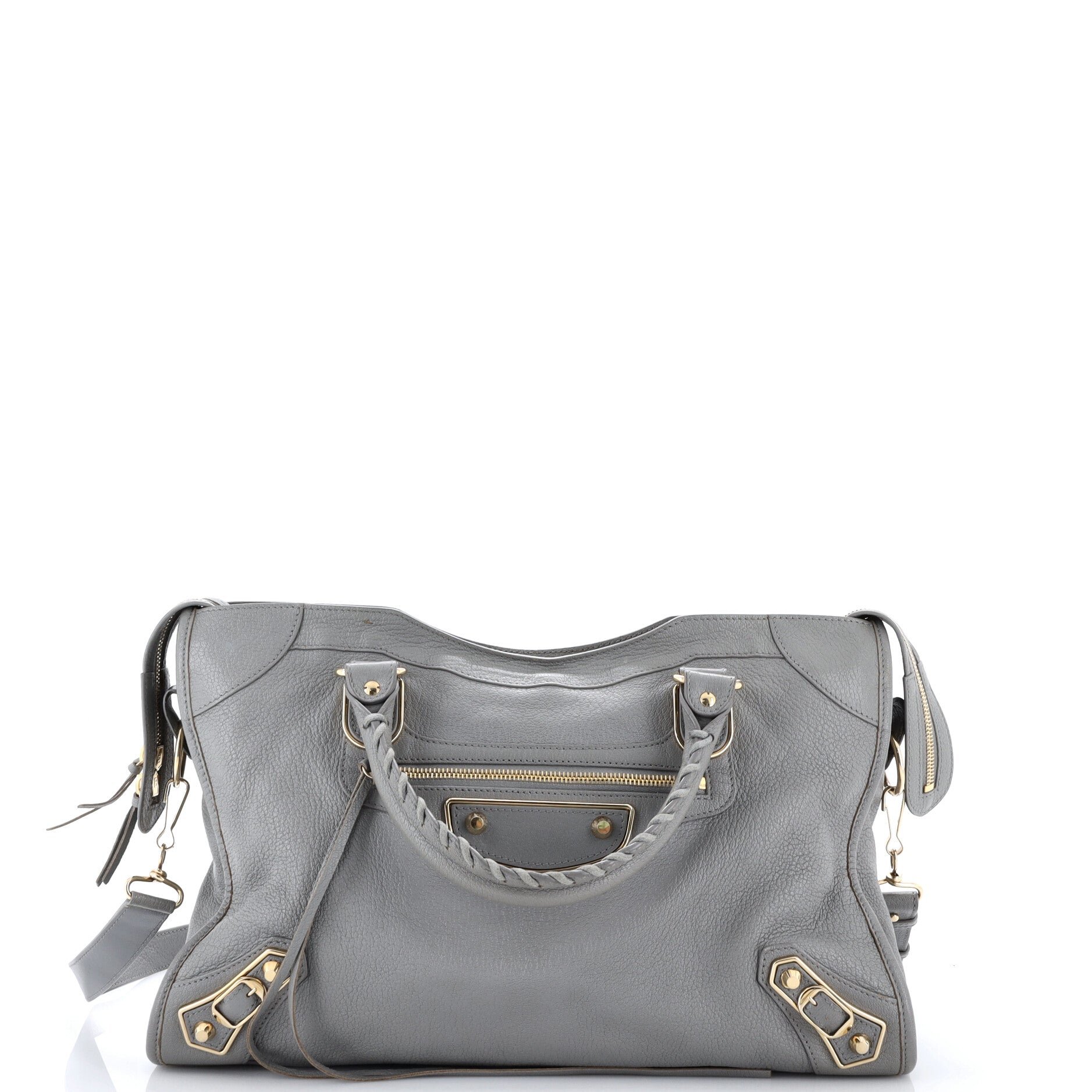 City Classic Metallic Edge Bag Leather Medium