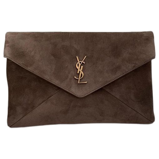 Leather clutch bag