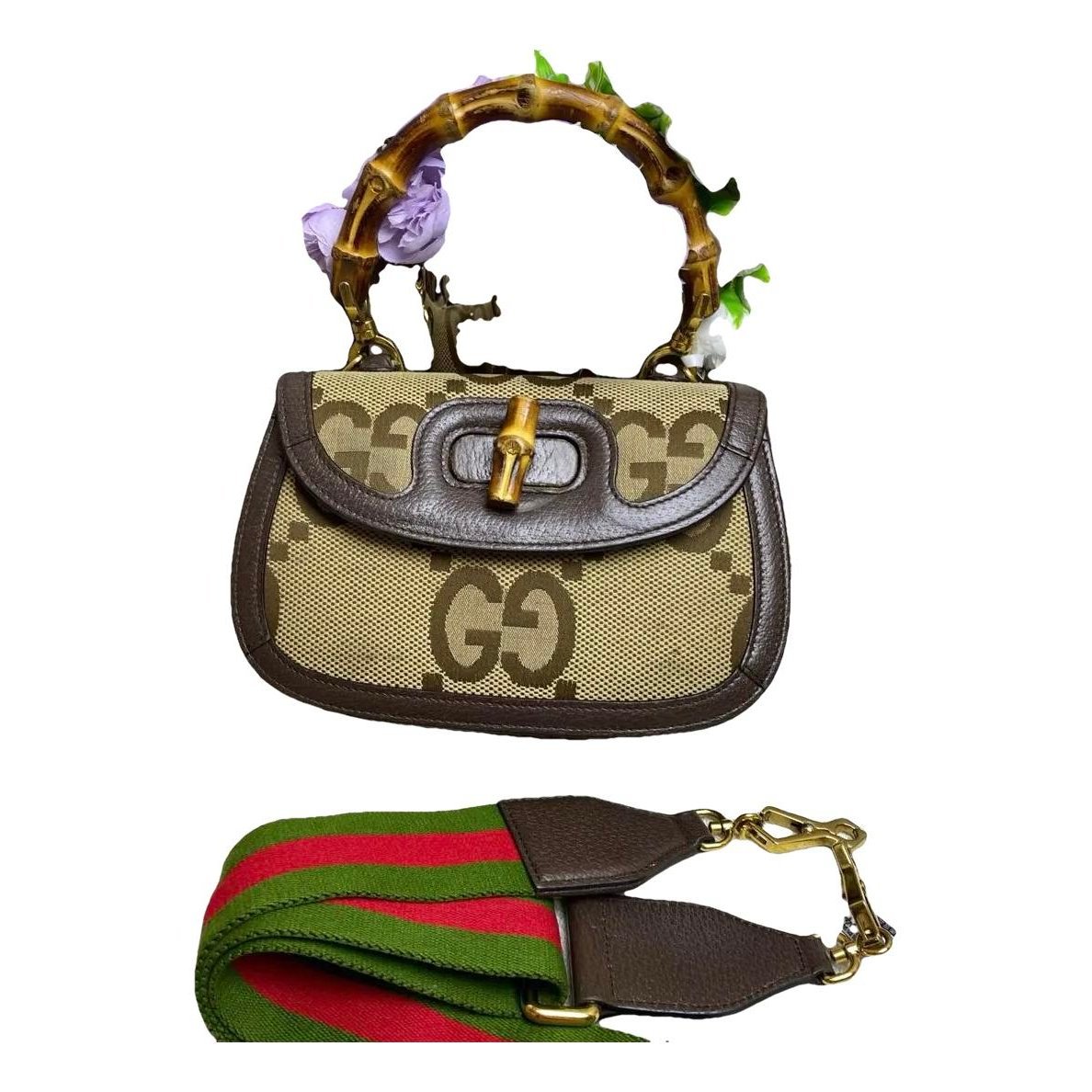 Convertible Bamboo Top Handle cloth handbag