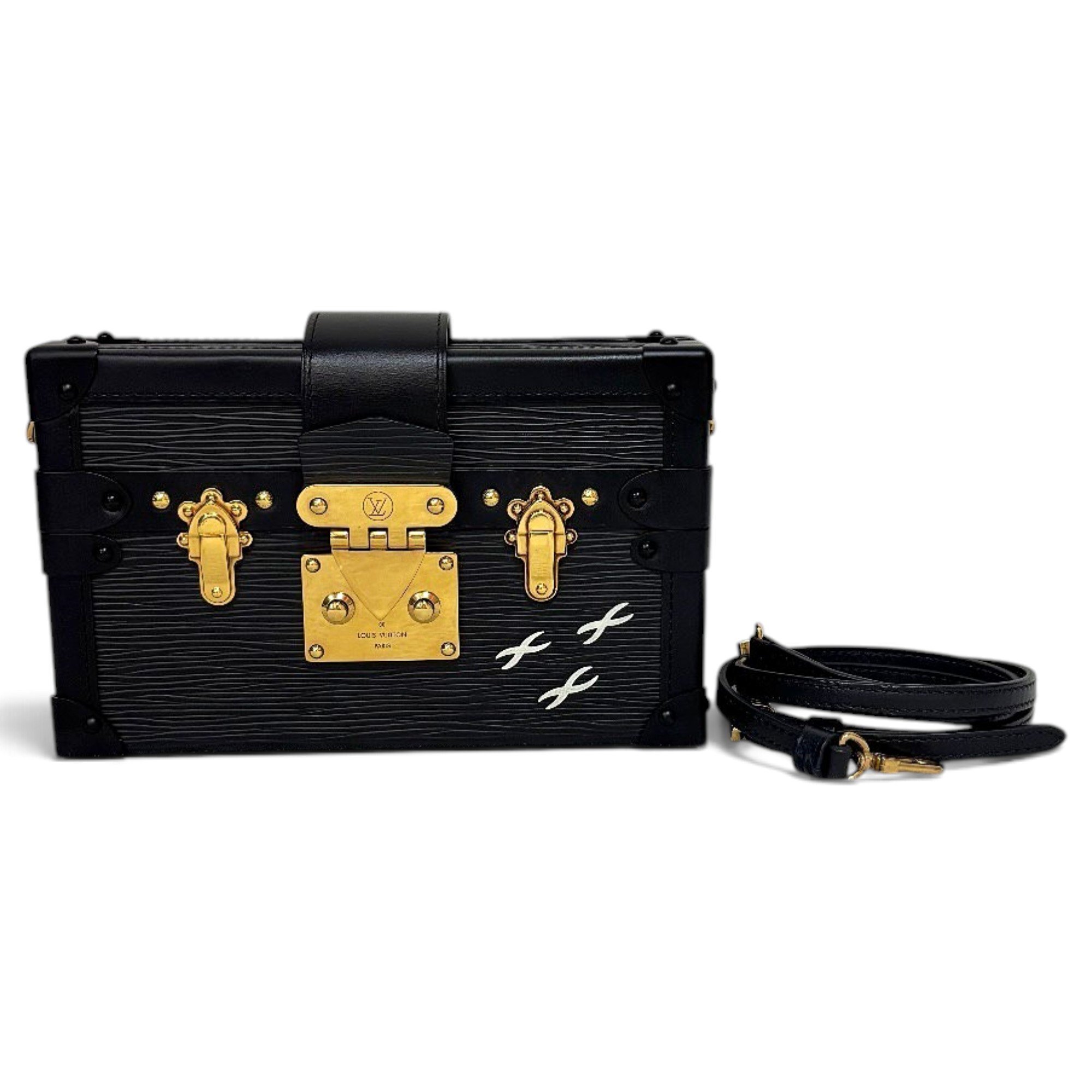 Petite Malle leather crossbody bag
