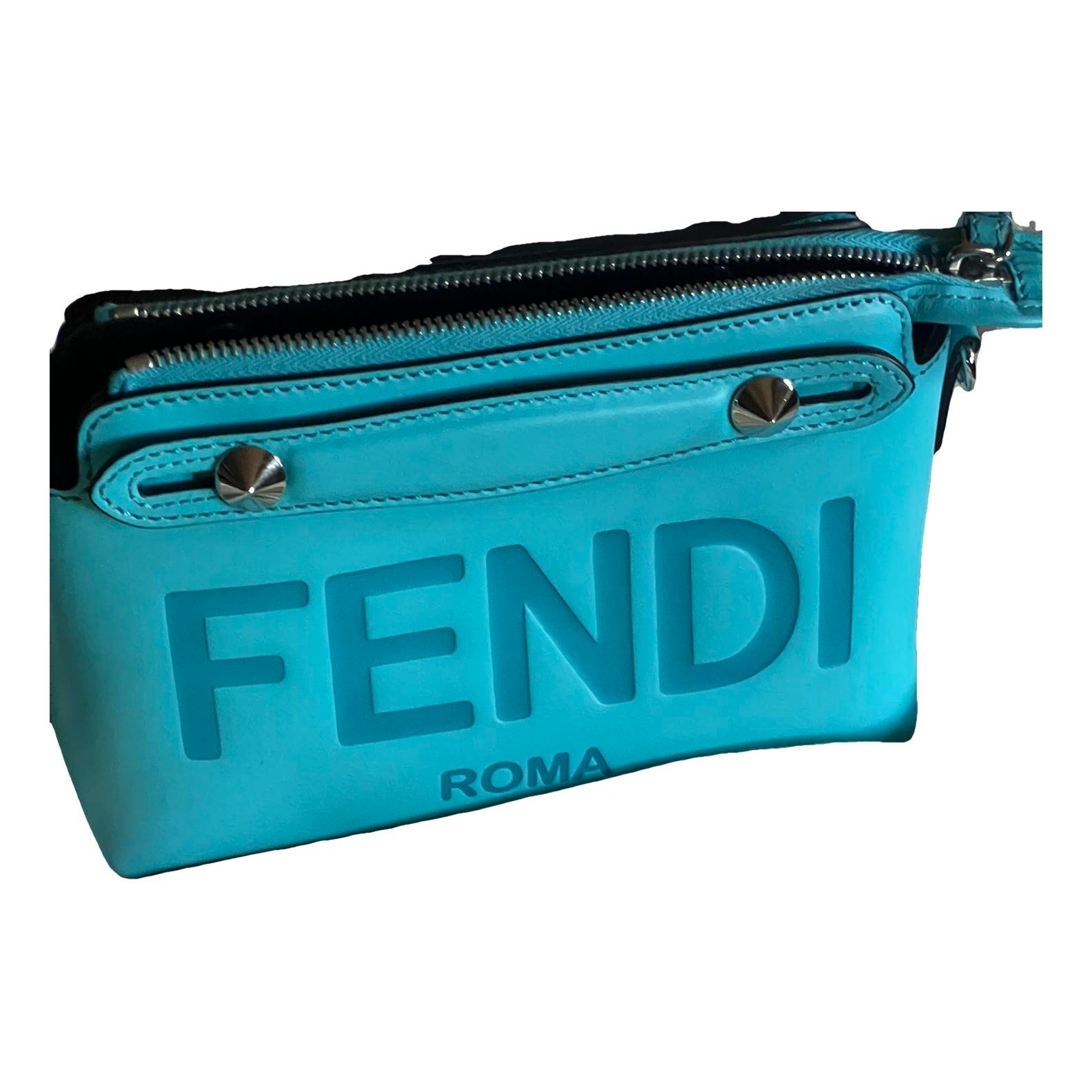 Leather clutch bag