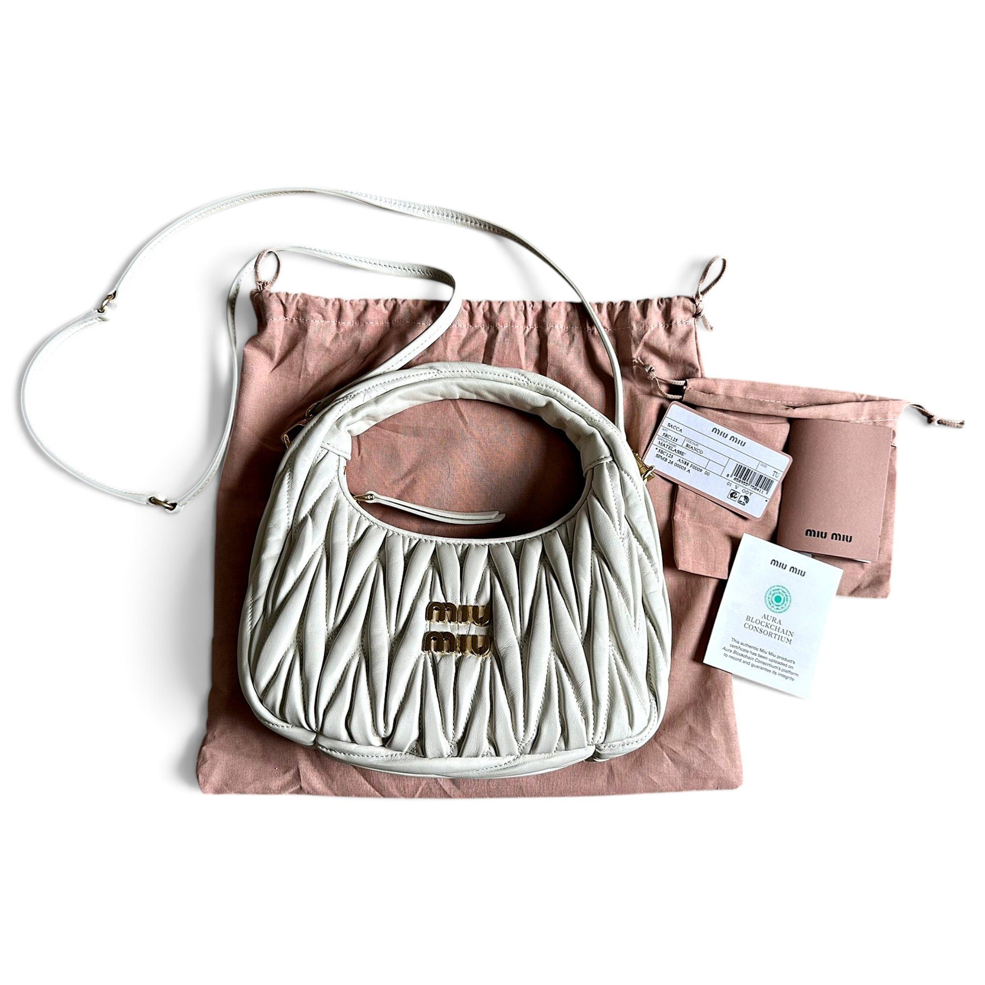 Miu Wander leather handbag