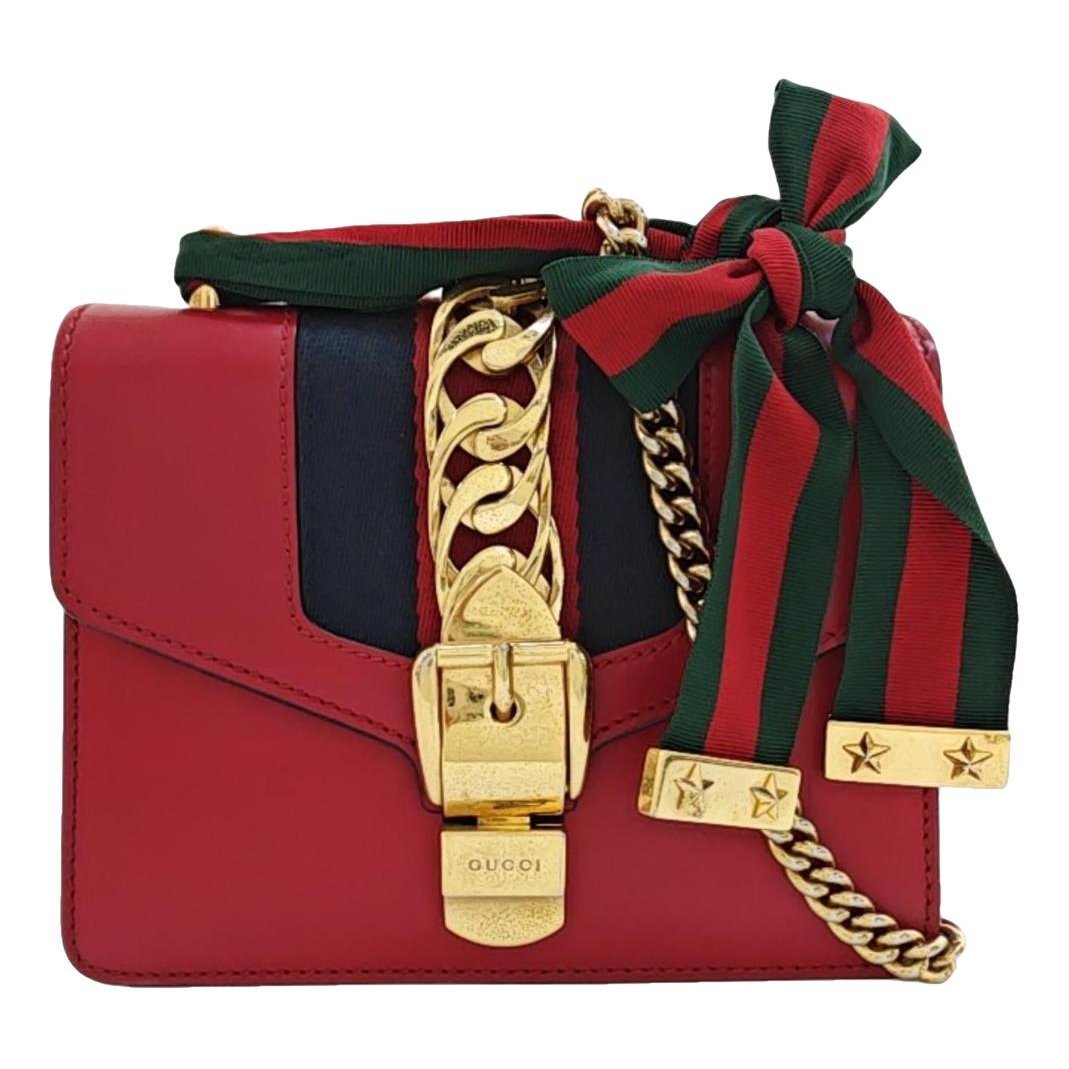Sylvie Flap Chain leather crossbody bag