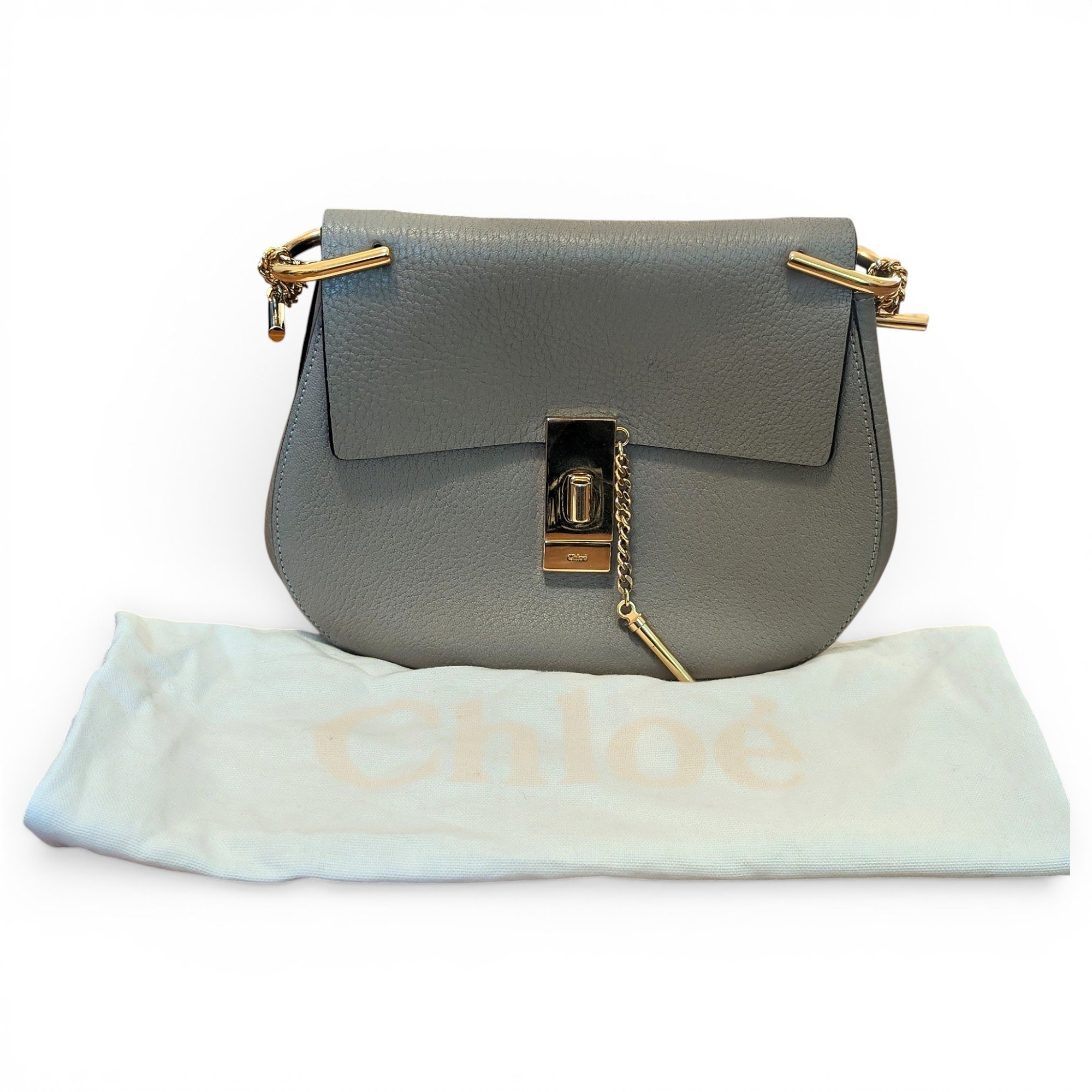 Drew leather handbag