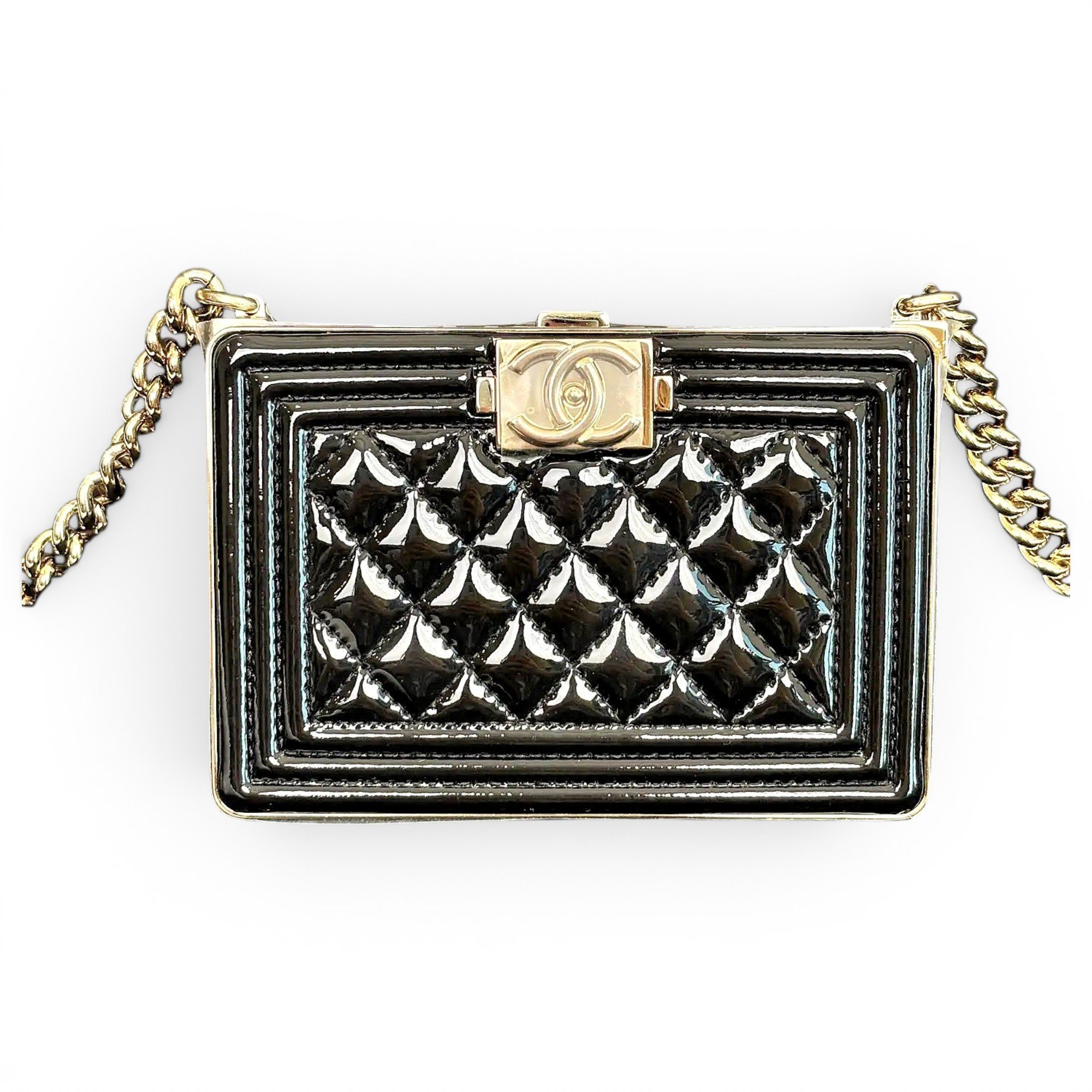 Boy patent leather crossbody bag