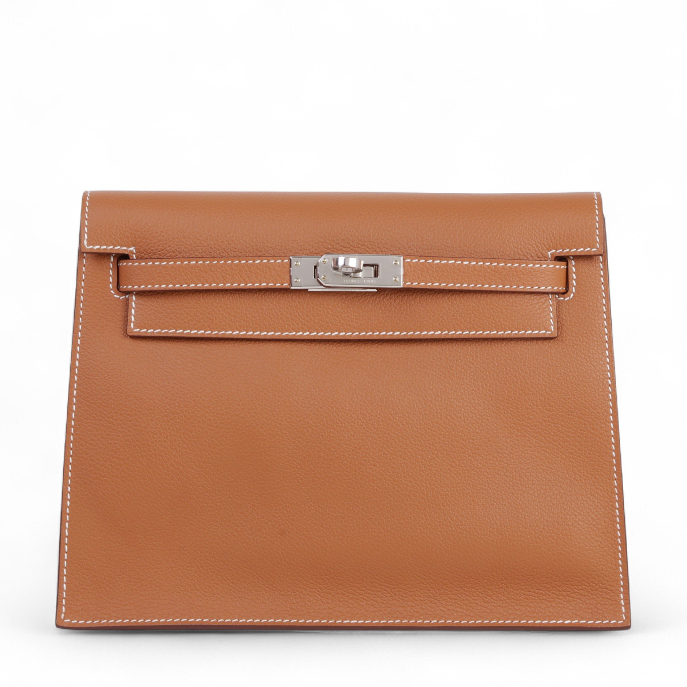 Hermes Brand New ( Rank N ) HERMÈS Kelly Danse Gold (37) Evercolor Palladium hardware K (2025)