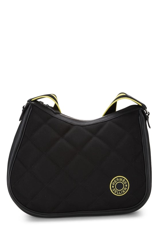 Black Woolycot Horseback Shoulder Bag