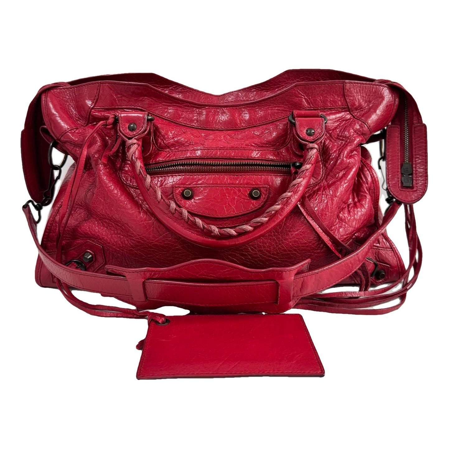 City leather handbag