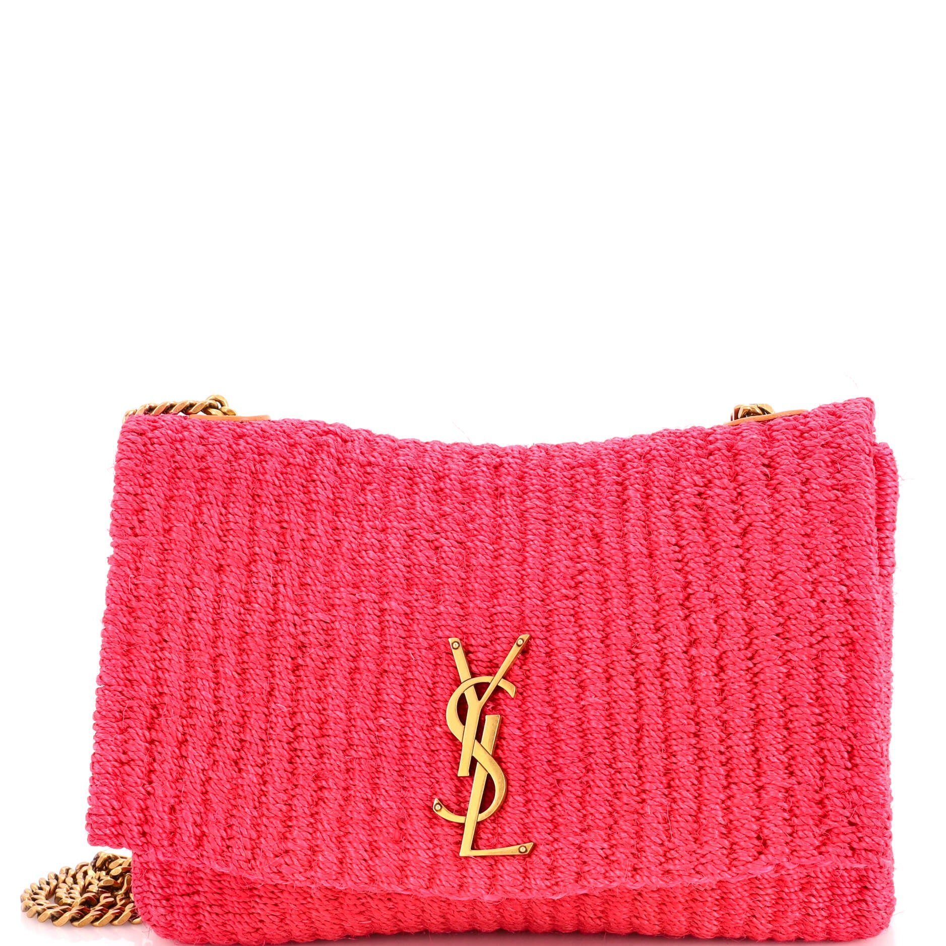 Classic Monogram Crossbody Bag Raffia Medium