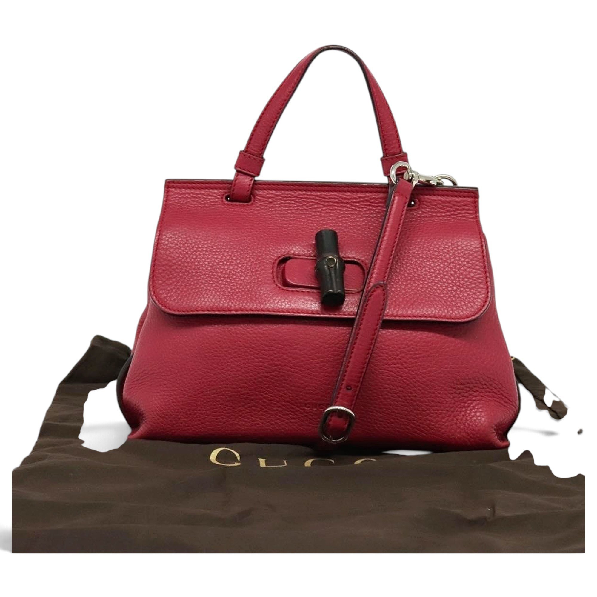 Bamboo leather handbag