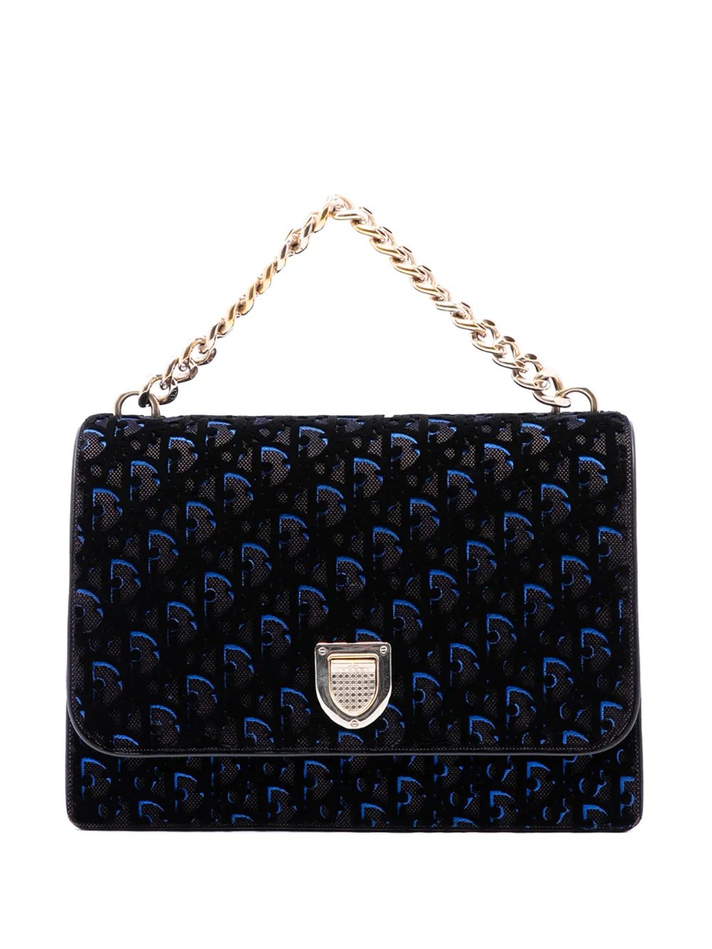 2016 Large Oblique Canvas and Velvet Diorama Flap satchel